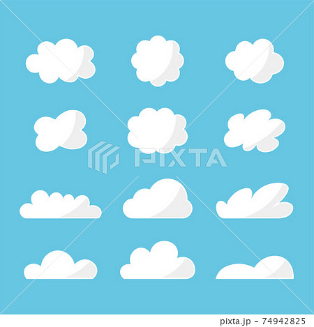 雲 クラウド シンプル デフォルメのイラスト素材 雲 クラウド シンプル デフォルメのイラスト素材