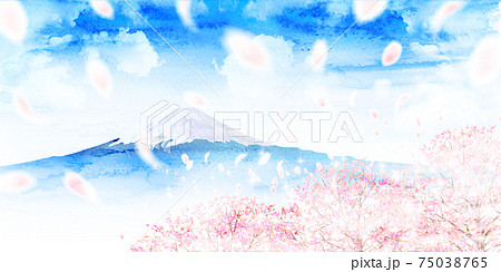 背景 ベクター 桜並木 きれいのイラスト素材