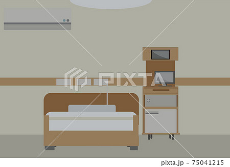 病院 ベッドのイラスト素材