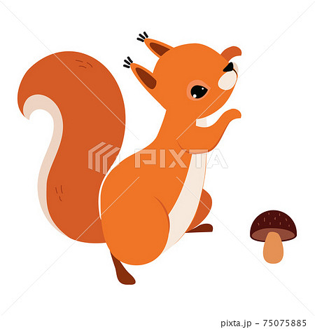 面白いキノコのイラスト素材