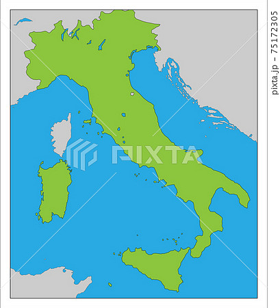 イタリア 地図 イラスト Cgのイラスト素材