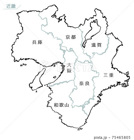 滋賀 滋賀県 地図 白地図のイラスト素材