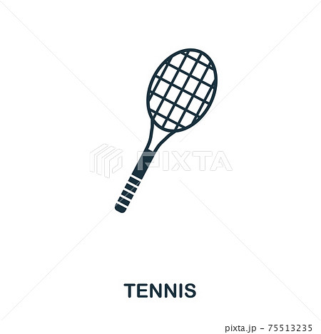 テニス アイコン シンプル 簡単のイラスト素材