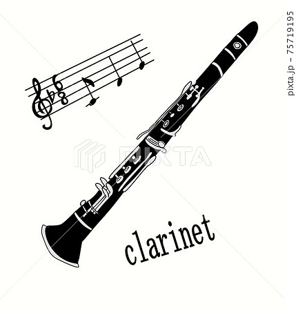 クラリネット 楽器のイラスト素材
