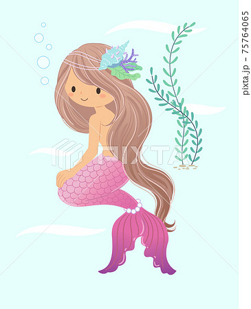 人魚 女性 イラスト 綺麗のイラスト素材