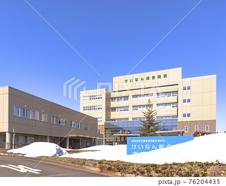 町並み 雪 雪国 上越市の写真素材