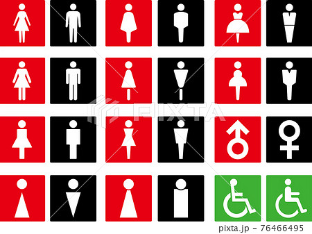 トイレ マーク 女 男の写真素材