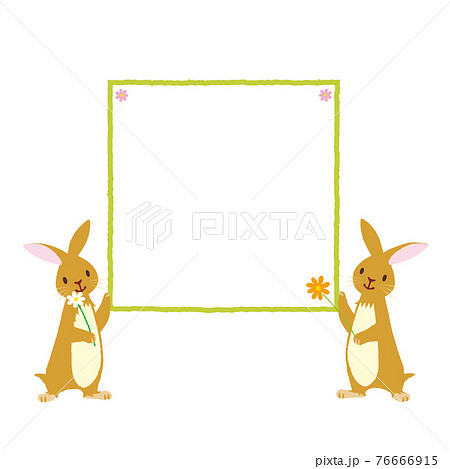 ホワイトボード フレーム うさぎ 動物のイラスト素材 - PIXTA