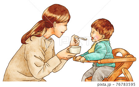 離乳食のイラスト素材