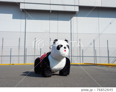 パンダ 乗り物 遊園地の写真素材