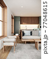 Cabinet wood design japanese style on Living room - Stock Illustration  [59650615] - PIXTA