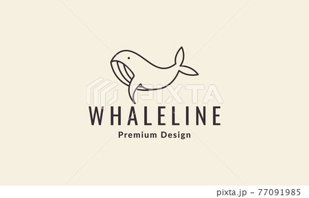 ロゴ くじら クジラ 鯨のイラスト素材