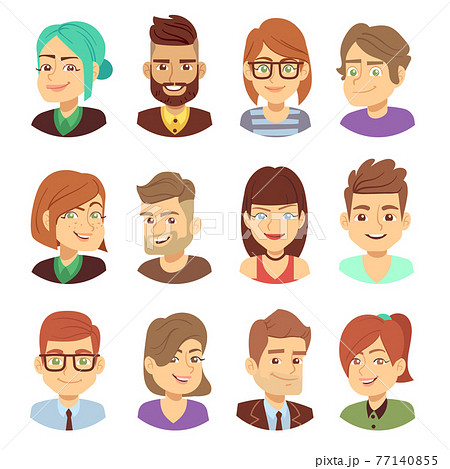 男性 横顔 ヘアスタイル 髪型のイラスト素材