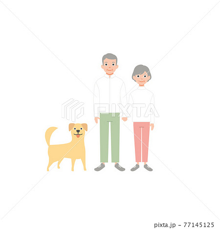 女性 おしゃれ かわいい 犬のイラスト素材