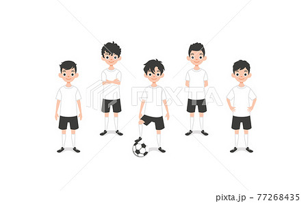 男子サッカーのイラスト素材