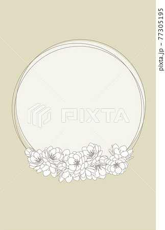 フレーム シンプル 手描き 線のイラスト素材