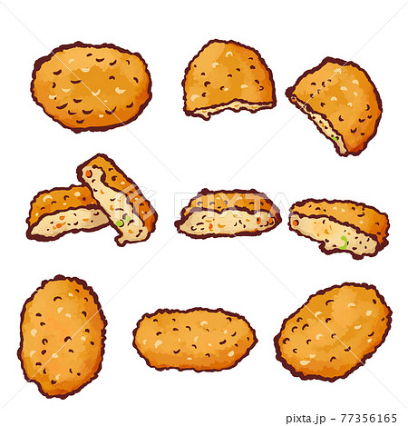 コロッケのイラスト素材集 ピクスタ