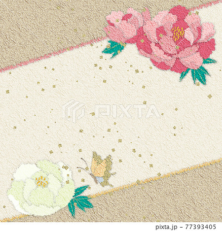 牡丹 和柄のイラスト素材