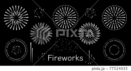 モノクロ 夜景のイラスト素材