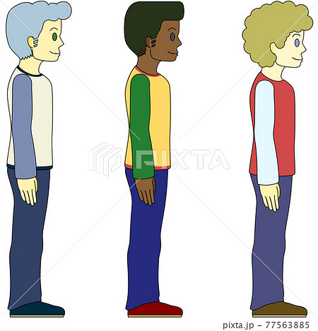 銀髪 男性のイラスト素材