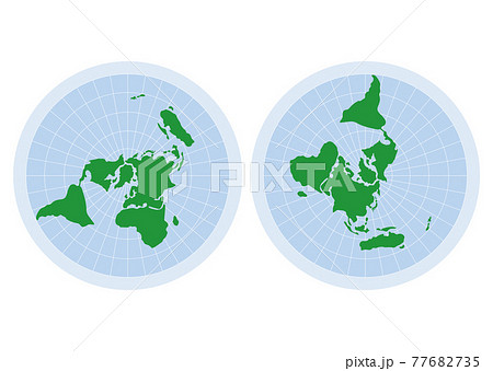 平面 地球のイラスト素材