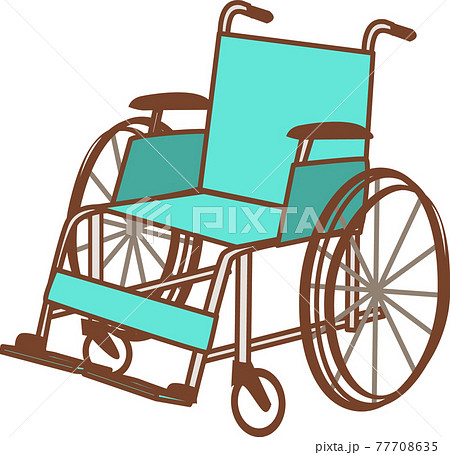 車椅子 車イス 車いす シンプルのイラスト素材