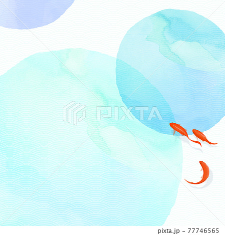 金魚 きれい 背景 イラストのイラスト素材