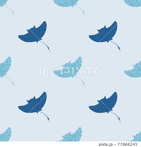 魚 テキスタイル プリント 北欧風のイラスト素材