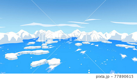 溶ける氷山のイラスト素材