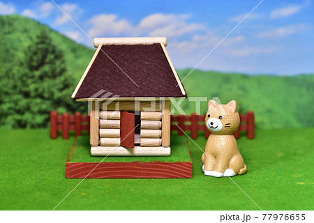 丸太小屋の写真素材