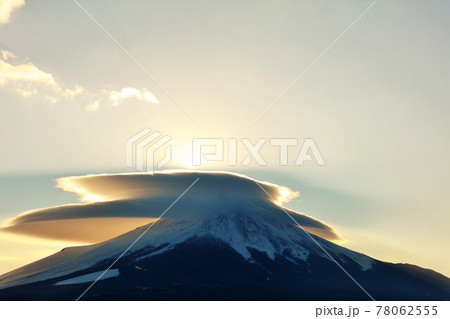 富士山 珍しい 自然 雲の写真素材 - PIXTA