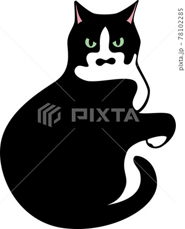 ブチ猫のイラスト素材