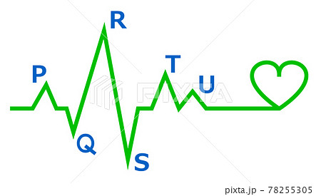 心電図のイラスト素材