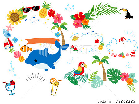 ハワイ文字のイラスト素材