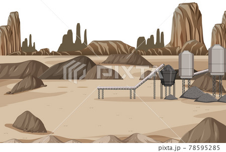 鉱山のイラスト素材