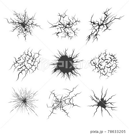 亀裂のイラスト素材