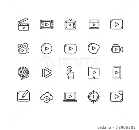 映画 ピクトグラム シネマ イラストのイラスト素材