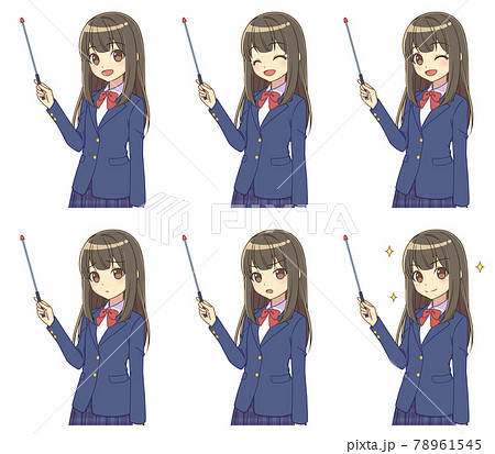 かわいい 可愛い 女の子 アニメのイラスト素材