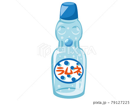ラムネの瓶のイラスト素材