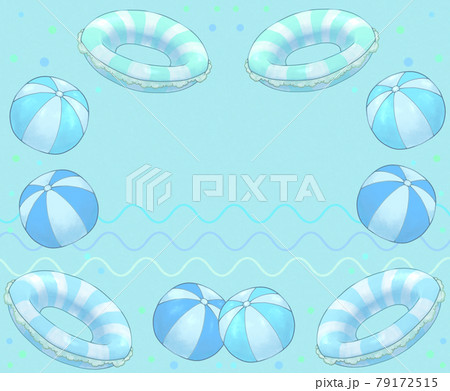 浮き輪のイラスト素材