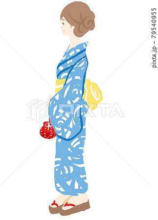 女の子 横向き 人物 女性 全身のイラスト素材