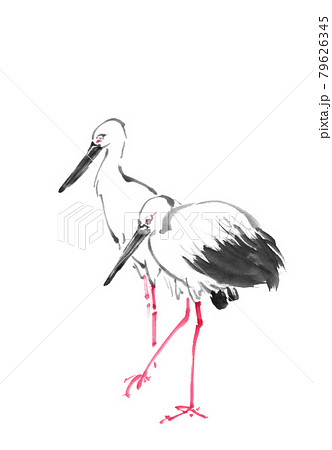コウノトリ イラストのイラスト素材