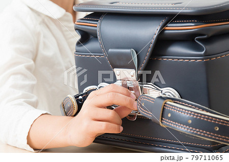 ランドセル収納の写真素材