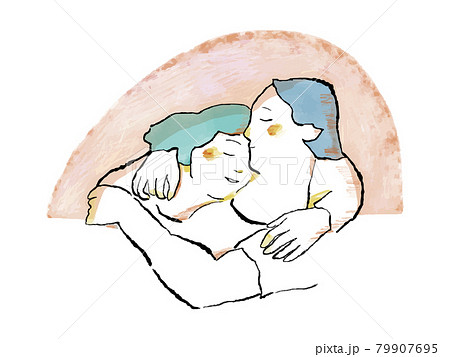 ハグのイラスト素材
