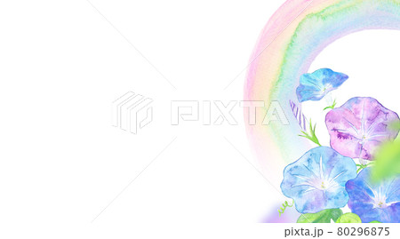 あさがお 花 7月 夏のイラスト素材