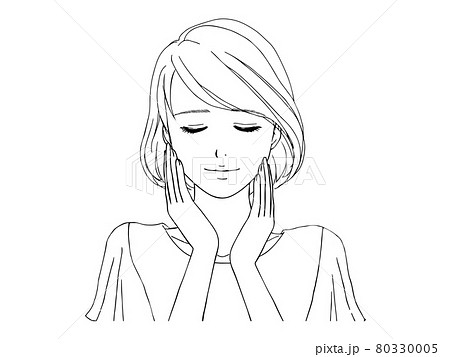 閉じ目のイラスト素材