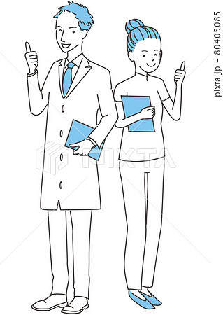 女性 かわいい 看護師 全身のイラスト素材