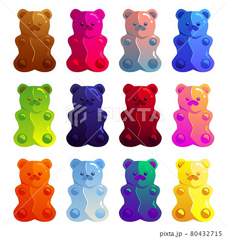 カラフル お菓子 ガム おしゃれの写真素材