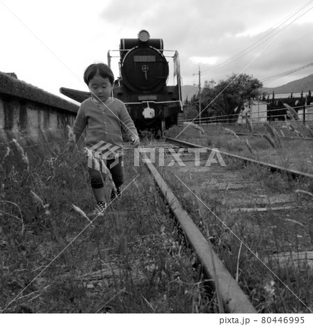 鉄道写真 蒸気機関車 鉄橋 モノクロ s-2015091610550938871.jpg
