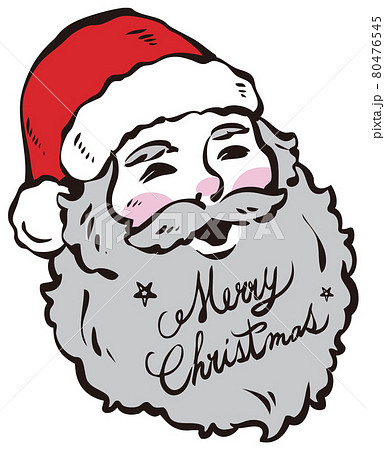 クリスマス サンタクロース 切り絵 イラストの写真素材